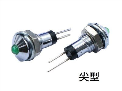 3m/m  3V鐵殼指示燈 尖型  綠