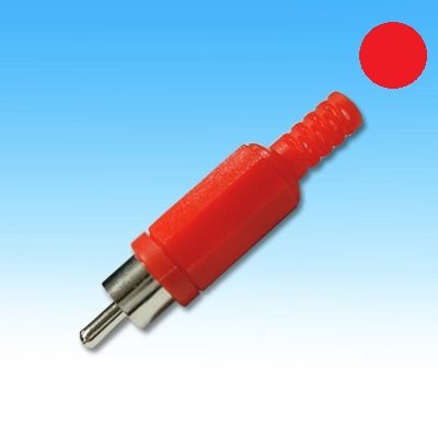 RCA插頭附尾 紅  1026