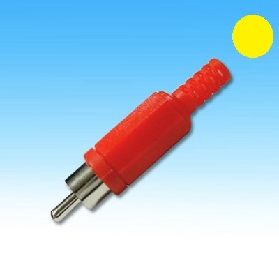 RCA插頭附尾 黃  1026