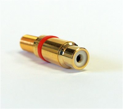 RCA母座 鍍金 3C   紅  2020A