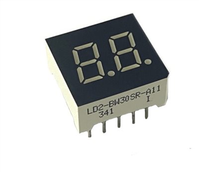 0.36"  雙8  共陽 七段顯示器
