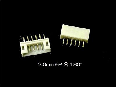 2.0mm  6P  公  180°