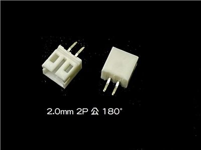 2.0mm  2P  公  180°