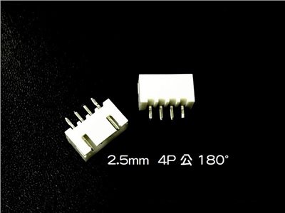 XH2.5mm  4P  公  180°
