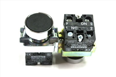 按鈕開關 無段 黑 PB-4