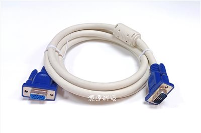 彩色螢幕線(3C+4)  HDB15公/15母 30m  成型藍色
