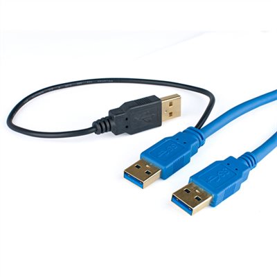USB 3.0 Y CABLE *3A公 5GMbps外接盒連接線