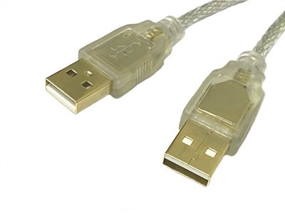USB2.0 A公-A公 鍍金透明強化   3米
