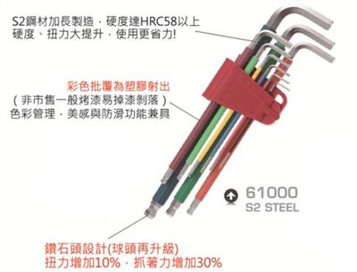 E-MARK 61000   六角扳手9件組