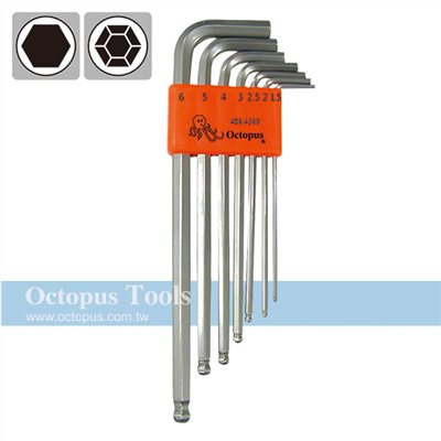 7pcs 霧面球型 1.5-6mm 六角扳手 公制  486.4260