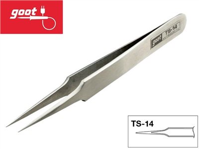 日本 goot 極細型精密鑷子  TS-14