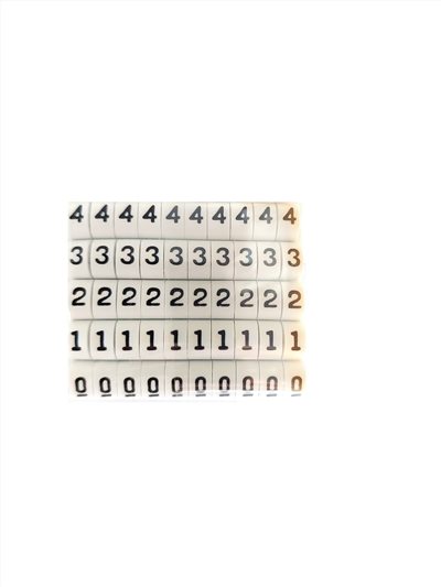 OC型配線標誌  OC-4  0~9(各10pcs)