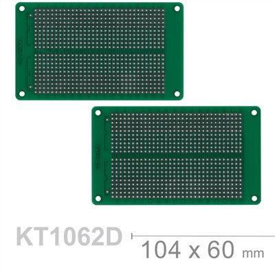 KT-1062D 104 x 60 mm 雙面 32 x 20 孔 FRP PCB板 萬用電路板