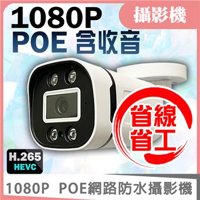 POE IP 網路收音攝影機 1080P