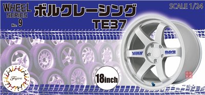 FUJIMI 1/24 Volk Racing TE37 18吋胎圈組 富士美 W9 組裝模型