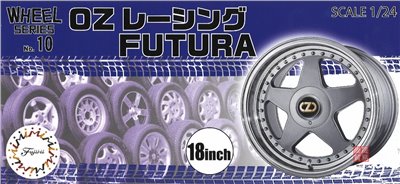 FUJIMI 1/24 OZ Racing FUTURA 18吋胎圈組 富士美 W10 組裝模型