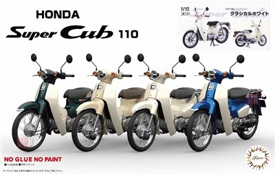 FUJIMI 1/12 HONDA Super CUB 110 2017 經典白 富士美 BikeNX1EX2 組裝模型