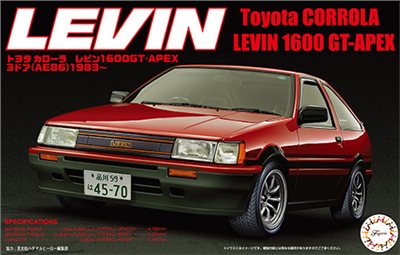 FUJIMI 1/24 TOYOTA AE86 Levin 1983 富士美 ID9 組裝模型