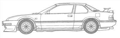 FUJIMI 1/24 HONDA Prelude 2.0Si 調校版 富士美 ID303 組裝模型