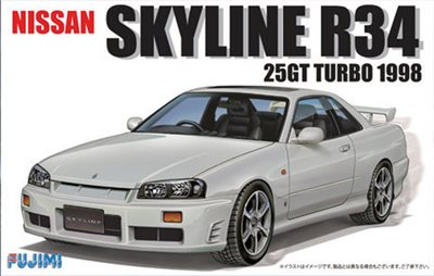 FUJIMI 1/24 NISSAN R34 Skyline 25GT Turbo 1998 富士美 ID124 組裝模型