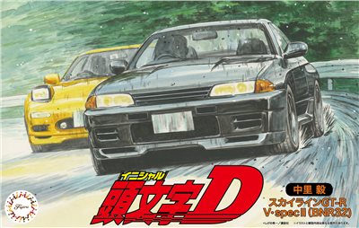 FUJIMI 1/24 頭文字D SKYLINE GT-R V-Spec II R32 中里毅 富士美 ISD2 組裝模型