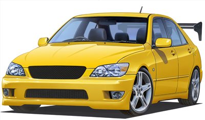 FUJIMI 1/24 Toyota Altezza RS200 付 GT-W 大尾翼 富士美 ID335 組裝模型