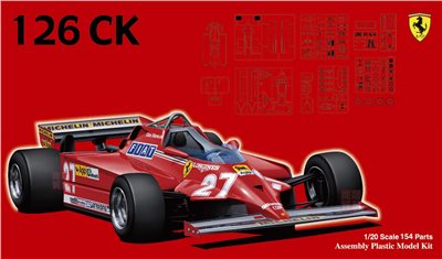 FUJIMI 1/20 Ferrari 126CK 1981 富士美 GP4 組裝模型