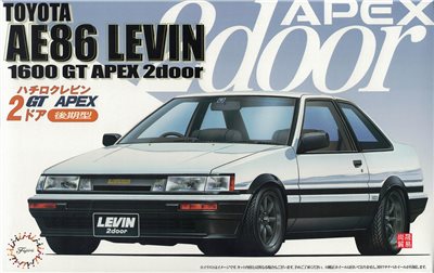 FUJIMI 1/24 TOYOTA AE86 LEVIN 2門 1600GT APEX 後期型 1985 富士美 ID61 組裝模型