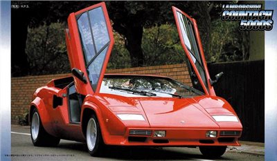 FUJIMI 1/24 Lamborghini Countach 5000S Quattro Valvole 富士美 RS38 組裝模型