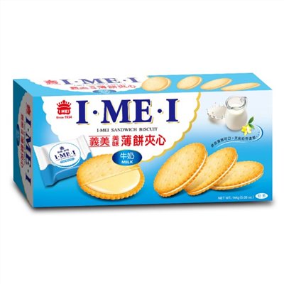 義美牛奶薄餅夾心144g