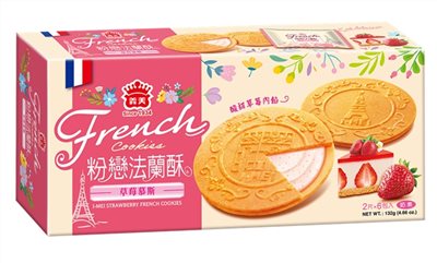 義美法蘭酥-草莓132g
