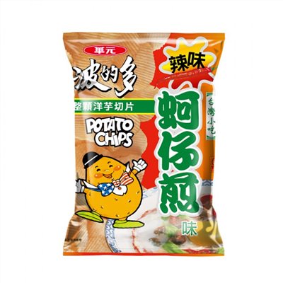 華元波的多洋芋片-蚵仔煎辣味口味(34gX10包/箱)