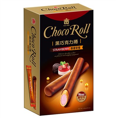義美-黑巧克力捲(香甜草莓)137g義美-黑巧克力捲(香甜草莓)137g