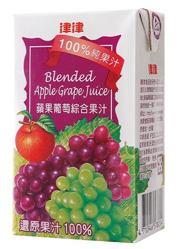 津津100%蘋果葡萄綜合果汁(250mlX24入/箱)