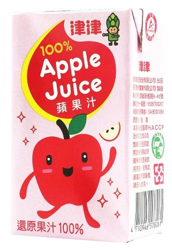 津津100%蘋果汁(250mlX24入/箱)