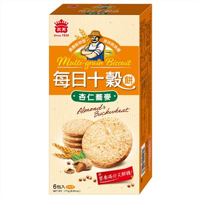 義美每日十穀養生餅-杏仁蕎麥171g