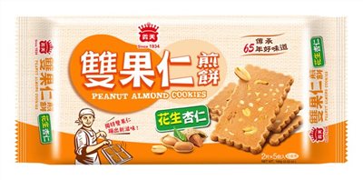 義美雙果仁煎餅(花生杏仁)100g