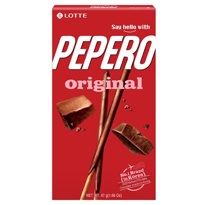 LOTTE PEPERO巧克力口味餅乾棒47g