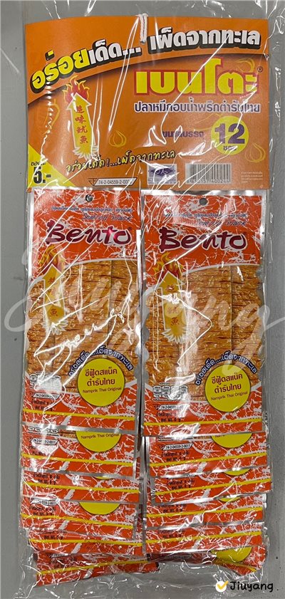 Bento泰式碳烤麻辣香魷片(6gX12入)