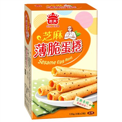 義美薄脆蛋捲-芝麻120g