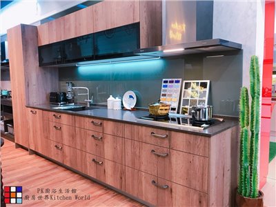 歐化系統廚具 一字型流理台 330公分上下櫥 白鐵台面 美耐板 花崗石水槽 🎀現場展示品🎀