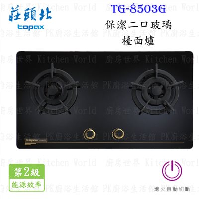 莊頭北 TG-8503G 保潔二口玻璃檯面爐 