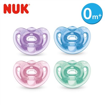 德國NUK-SENSITIVE全矽膠安撫奶嘴1入(顏色隨機出貨)