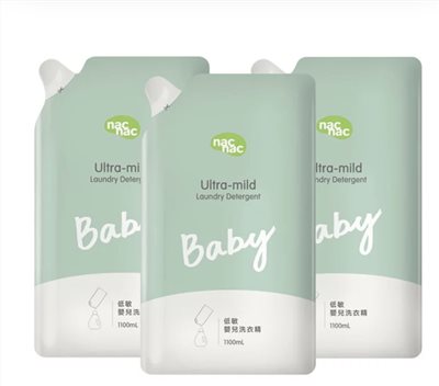 nac nac 抗敏洗衣精補充包 1000ml 3包入