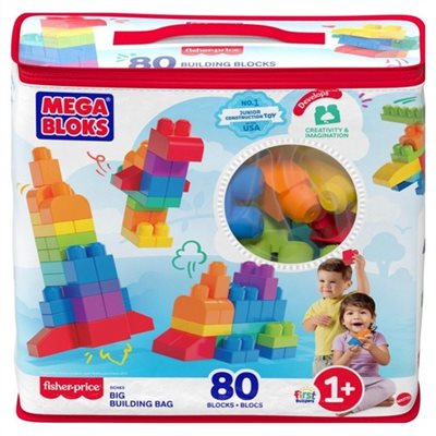 墨西哥製 奇哥 MEGA BLOKS 費雪美高 80片積木袋(2色選擇)