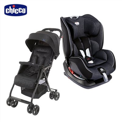  【買汽座送推車】Chicco Seat up 012 Isofix 安全汽座 勁黑版