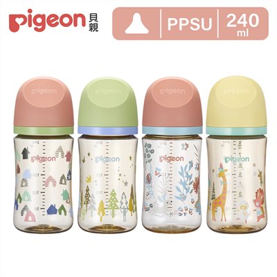Pigeon 貝親 第三代母乳實感彩繪款PPSU奶瓶 240ml