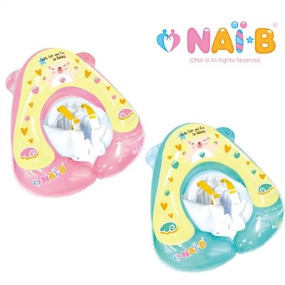 Nai-B 韓國奈比 嬰兒趴式泳圈 (綠/粉)