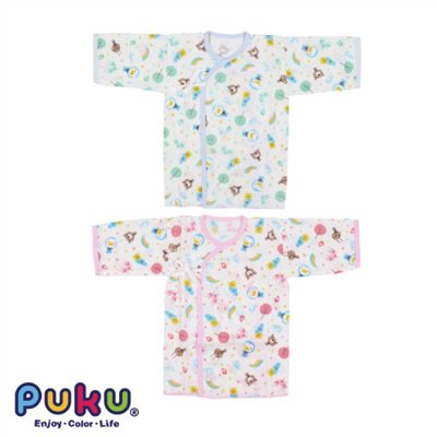 Puku 藍色企鵝 印花紗布肚衣-50cm