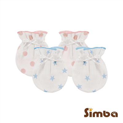 Simba小獅王辛巴 極柔感印花紗布護手套
